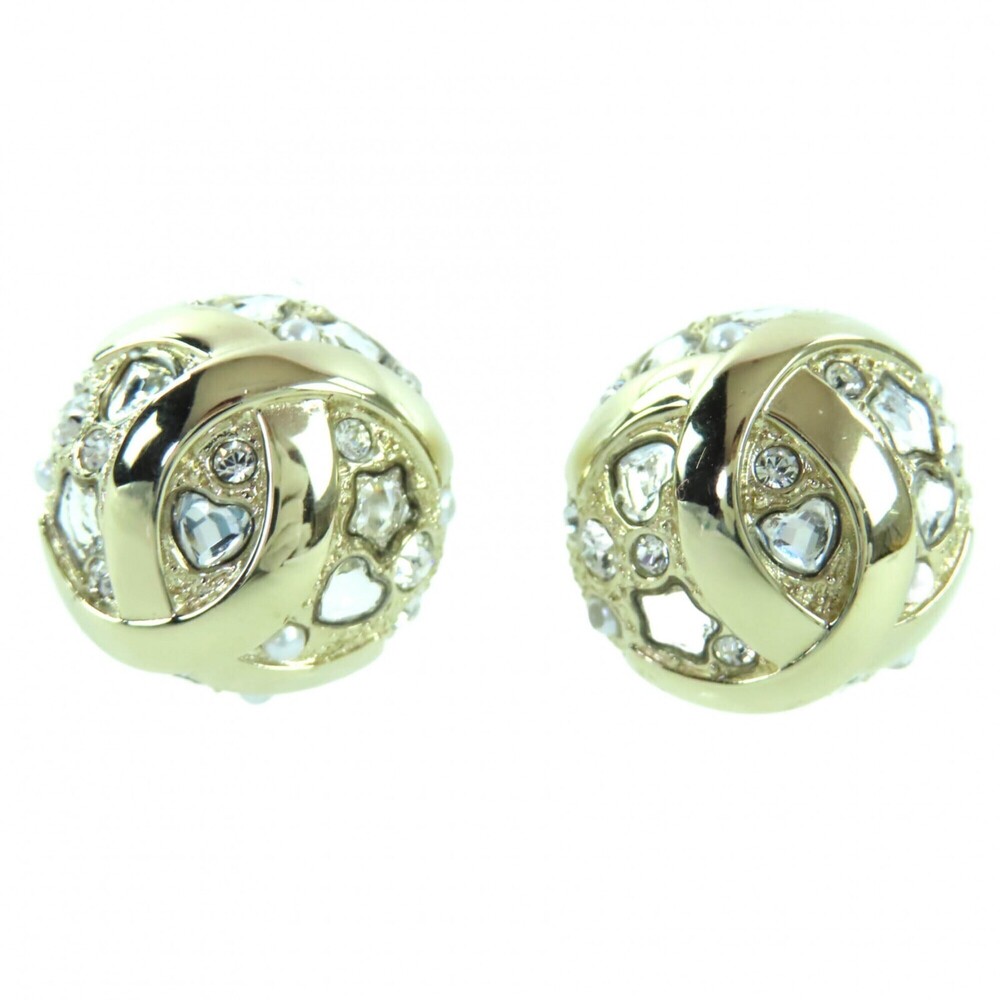 CHANEL Gold Heart Earrings
